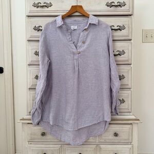 Sigrid Olsen Lavender Button-Up Top